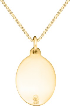 Indented Oval Gold GIO-002