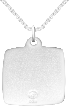 Pendentif carré en argent SSP-009